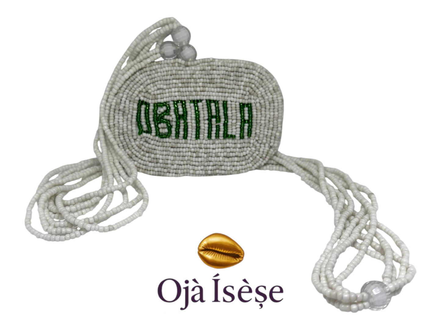 Ileke Ọbatala – Handmade White Beaded Necklace for Isese Devotees (Eleke)