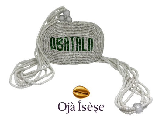 Ileke Ọbatala – Handmade White Beaded Necklace for Isese Devotees (Eleke)