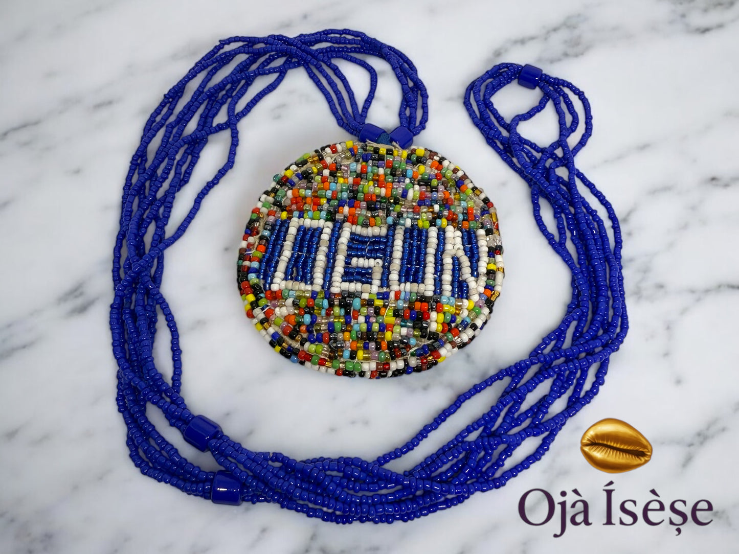 Ileke Ògún Necklace – Blessed Beaded Necklace for Yoruba Devotees (Eleke)