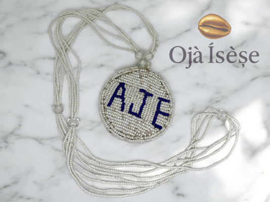 Ileke Ajé Necklace – Blessed Beaded Necklace for Wealth & Yoruba Devotion