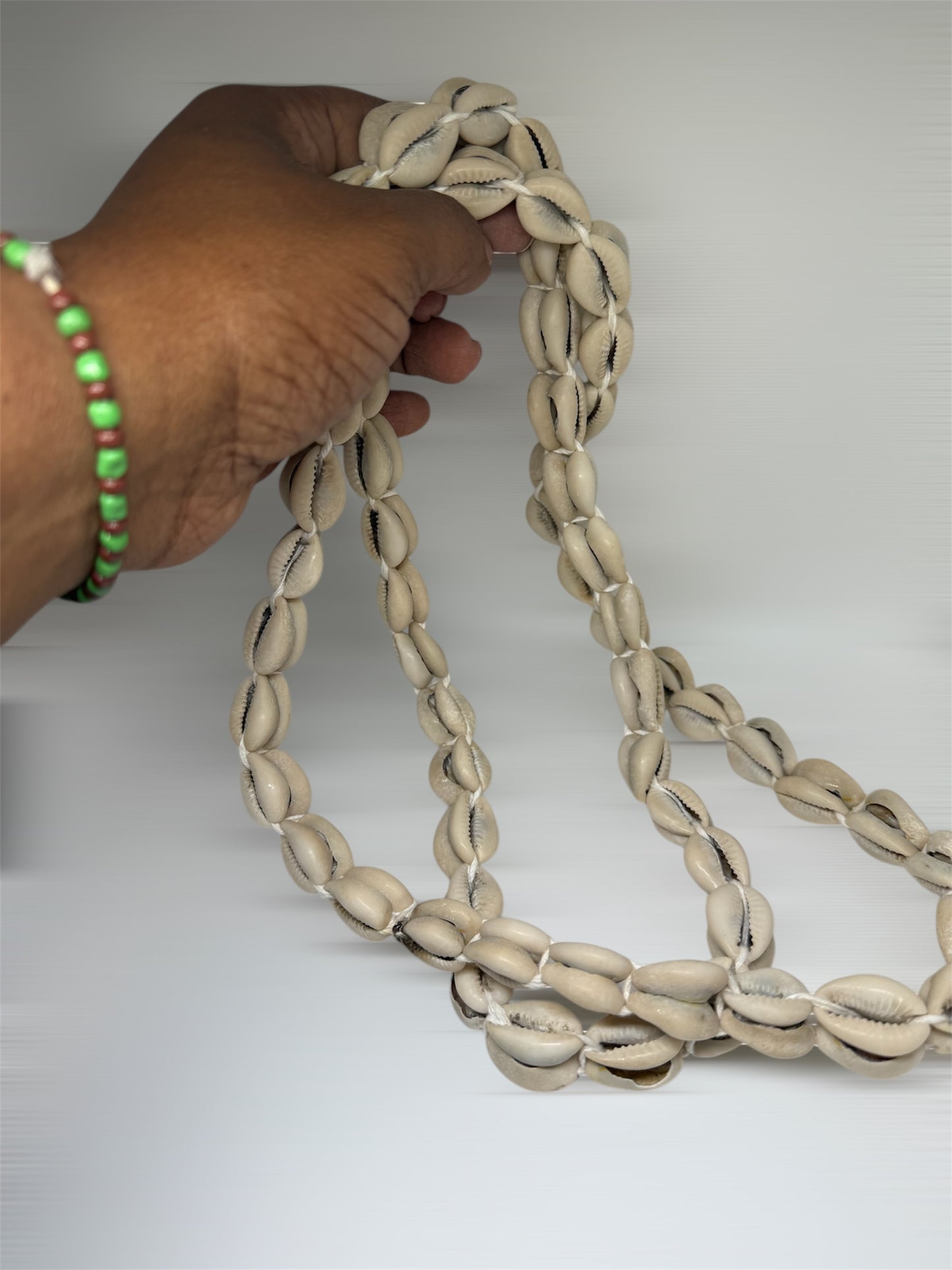 Ajé / Irókò – Handmade Double Cowrie Shell Necklace for Ìṣẹ̀ṣe Devotees